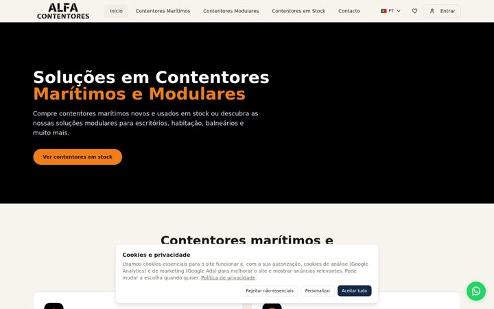Screenshot of alfacontentores.pt