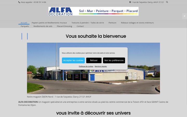 Screenshot di alfadecoration.fr