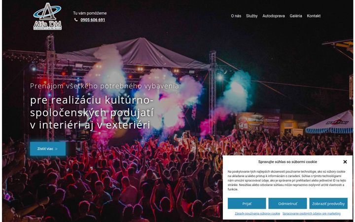 Screenshot of alfadm.sk