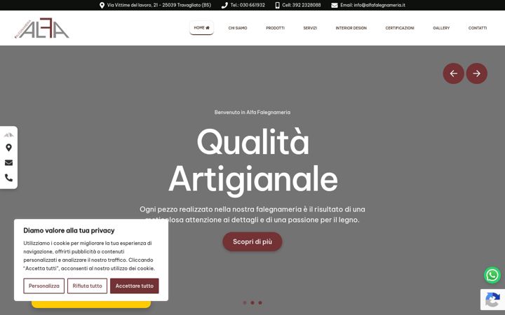 Screenshot of alfafalegnameria.it