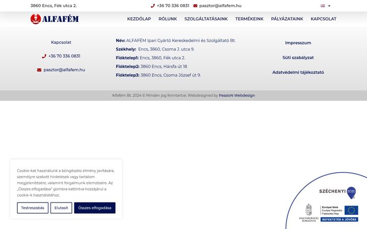 Screenshot ta' alfafem.hu