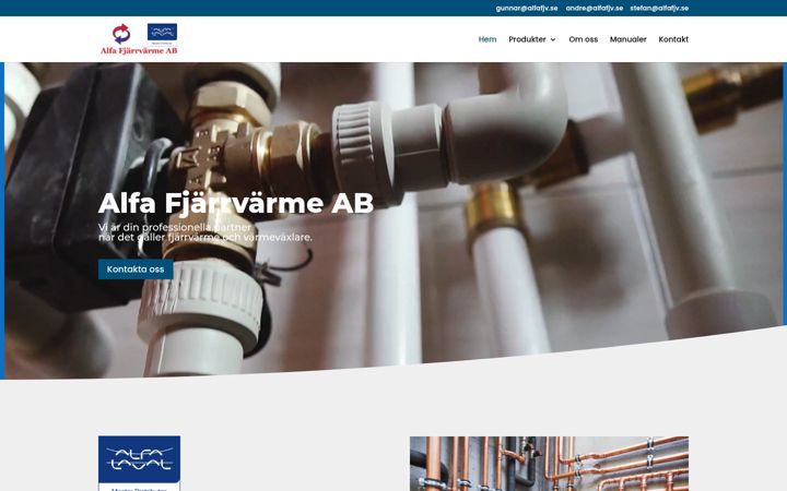 Screenshot of alfafjarrvarme.se