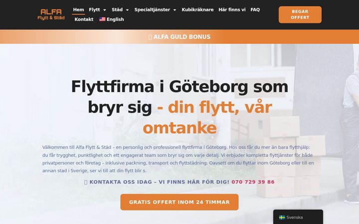 Skjámynd af alfaflyttstad.se