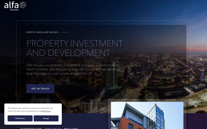 Screenshot of alfahouse.co.uk