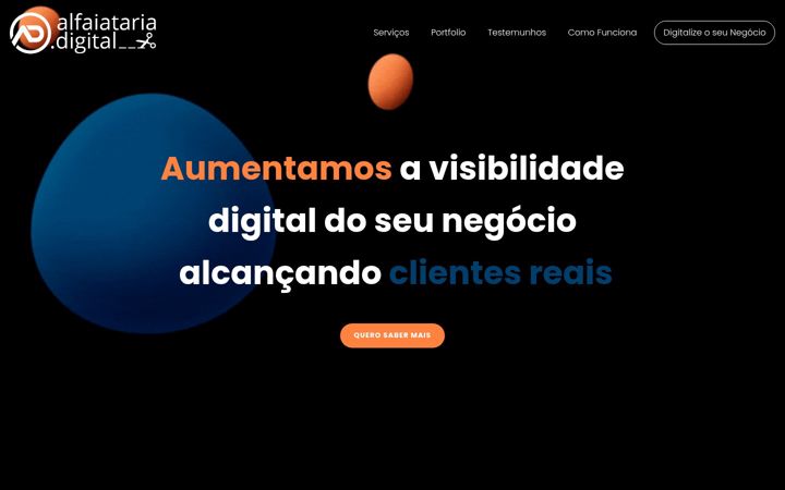 Screenshot of alfaiataria.digital