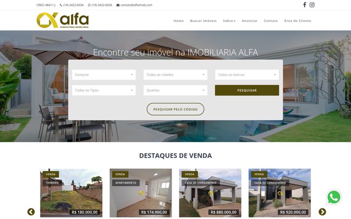 Screenshot of alfaimoveis.com.br