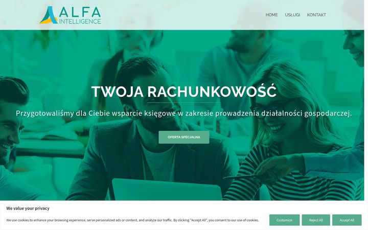 Screenshot of alfaintelligence.pl