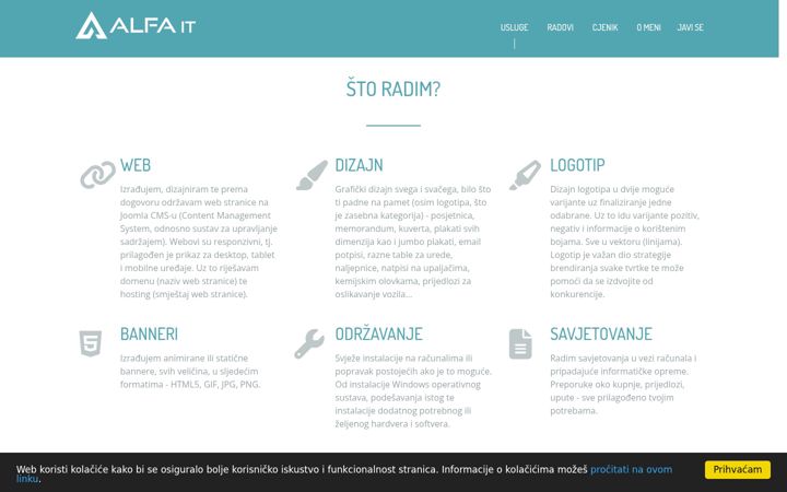 Screenshot of alfait.hr