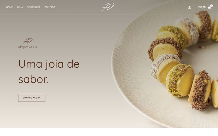 Kuvakaappaus sivustosta alfajoresandco.com.br