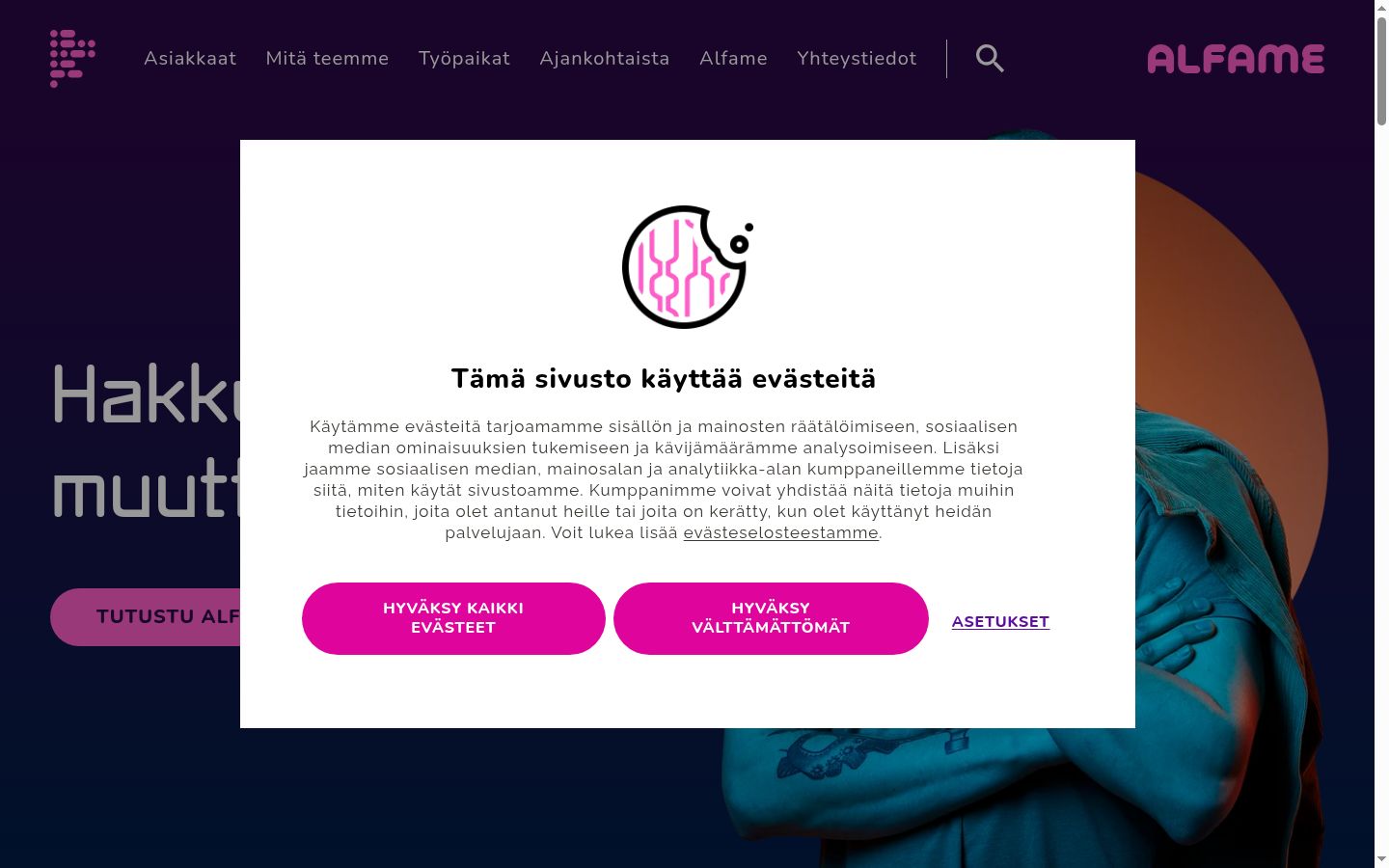 Skjámynd af samþykkisborðanum eins og hann birtist áður en nokkur samskipti fóru fram