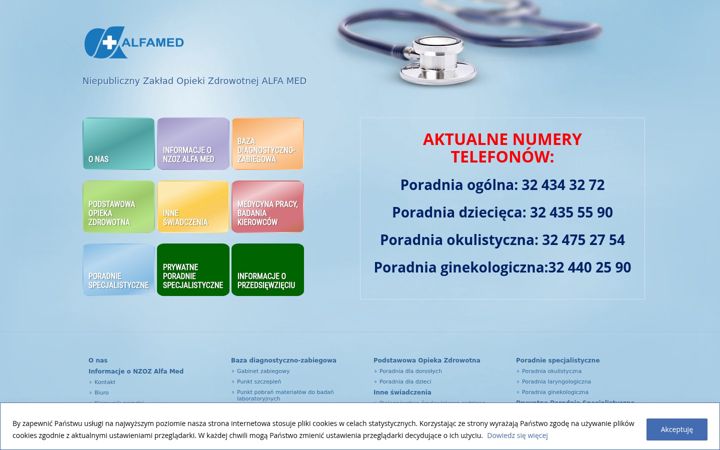 Screenshot ta' alfamed-zory.pl