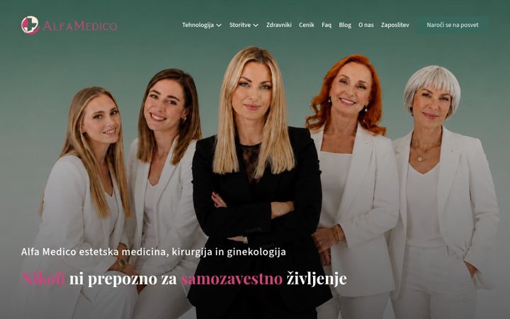 Screenshot of alfamedico.si