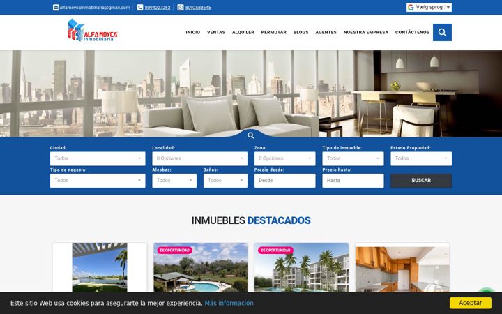 Screenshot di alfamoyca.com