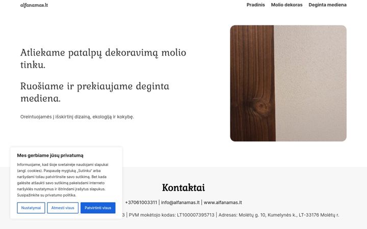Screenshot of alfanamas.lt
