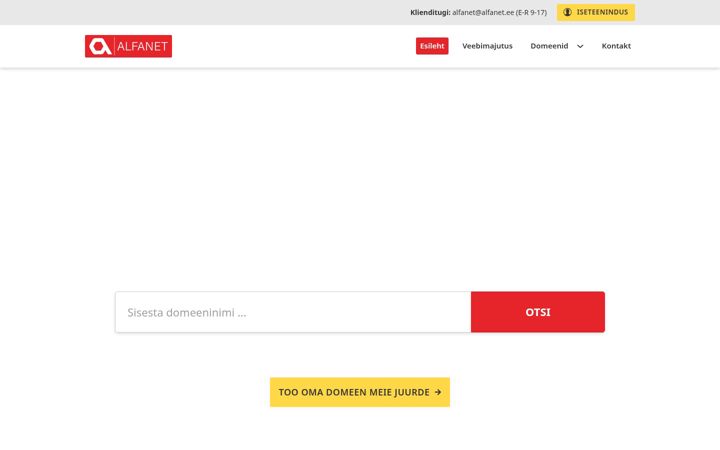 Screenshot van alfanet.ee
