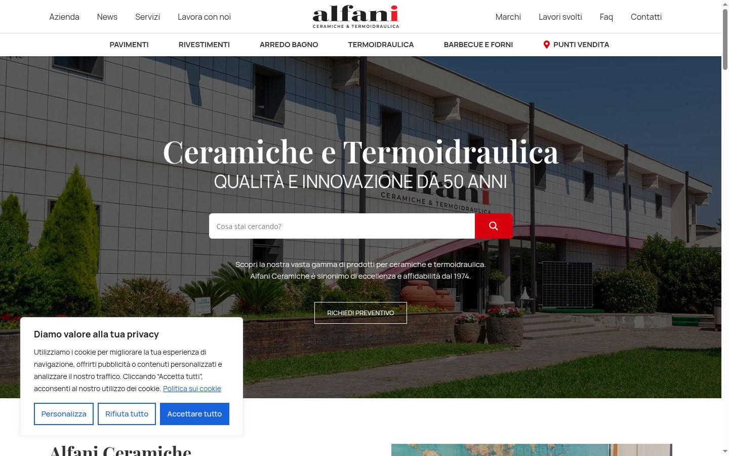 Screenshot van de toestemmingsbanner zoals getoond vóór enige interactie
