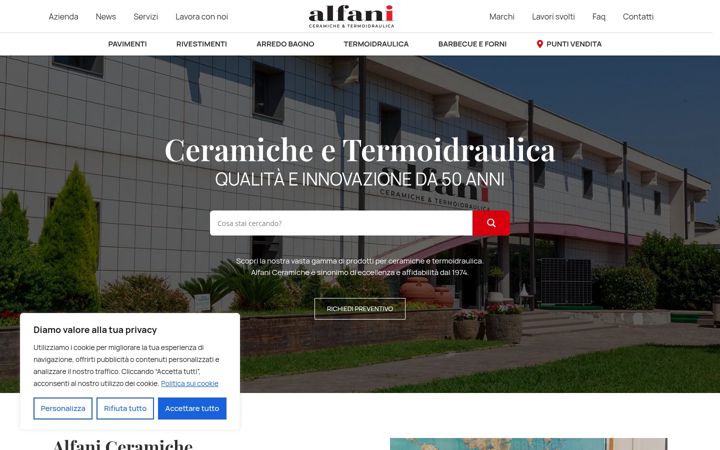Screenshot of alfaniceramiche.it