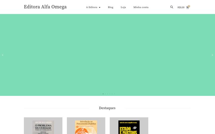 Screenshot of alfaomega.com.br