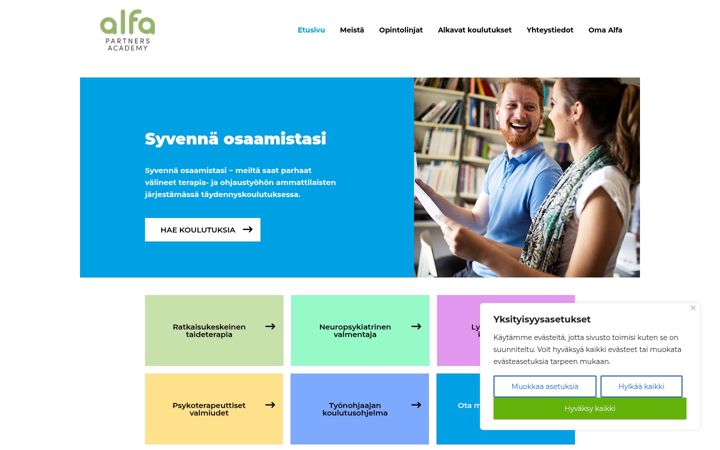 Screenshot of alfapartners.fi