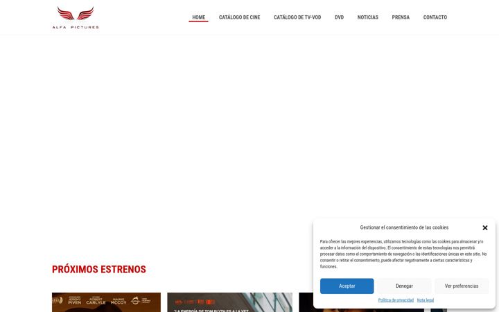 Kuvakaappaus sivustosta alfapictures.com