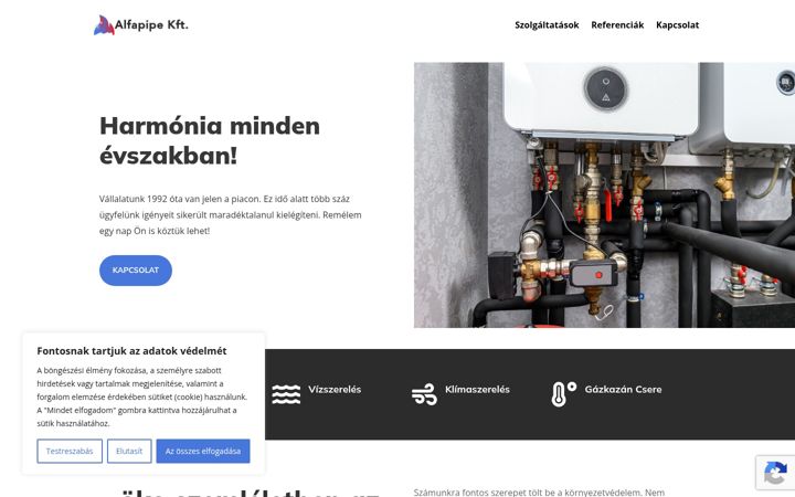 Screenshot of alfapipekft.hu