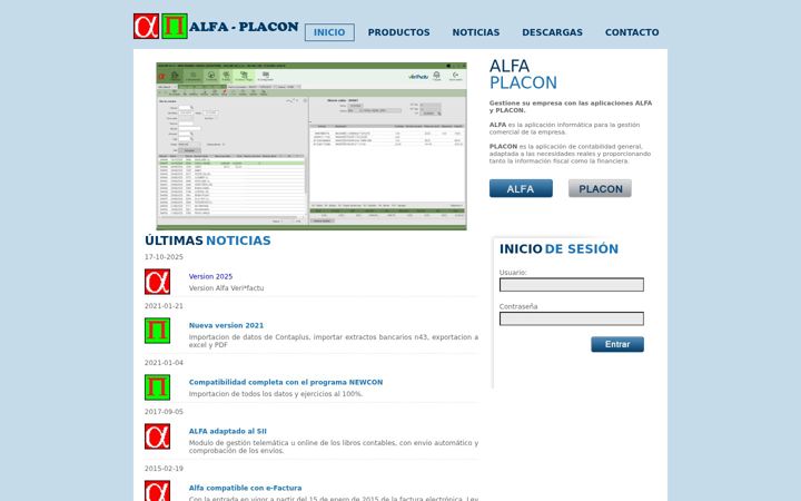 Screenshot of alfaplacon.com