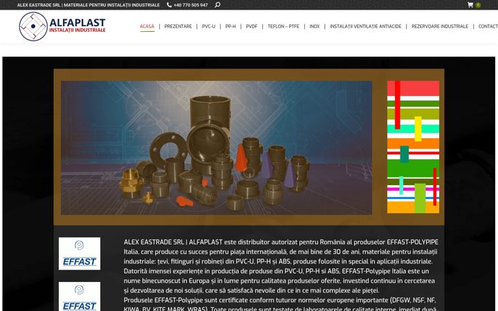 Screenshot of alfaplast.ro