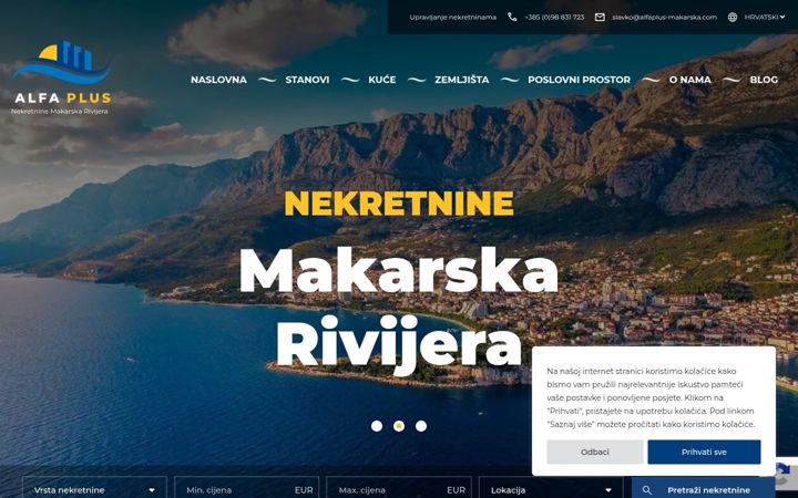 Screenshot of alfaplus-makarska.com