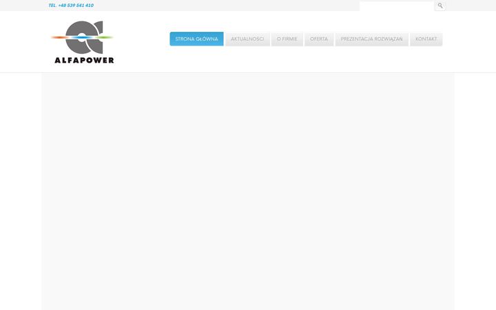 Captură de ecran a alfapower.com.pl