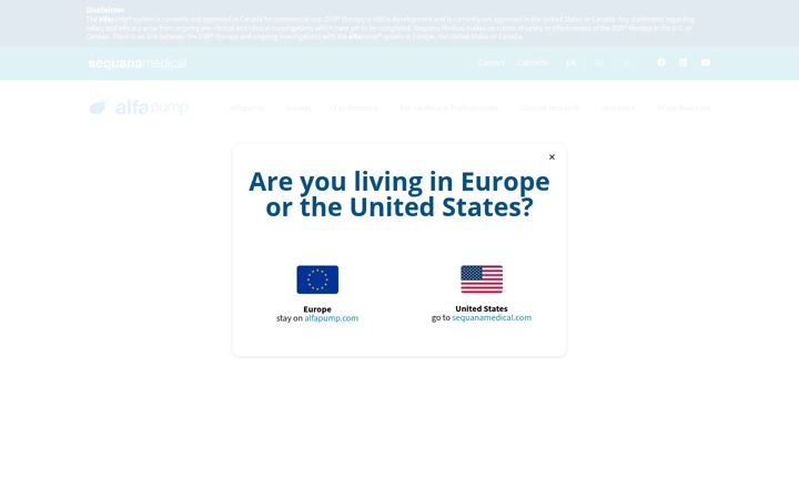 Captură de ecran a alfapump.com