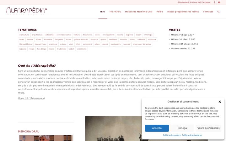 Screenshot of alfarapedia.es