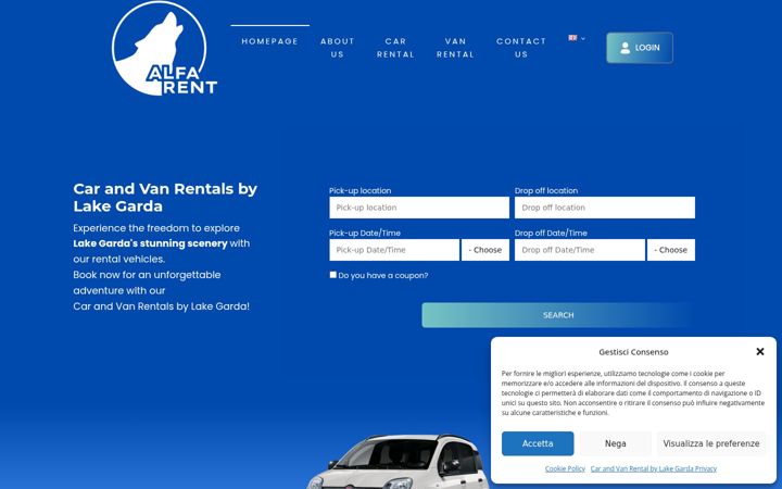 Screenshot of alfarentvr.it