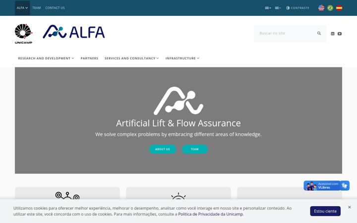 Skjermbilde av alfaresearch.org.br