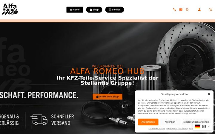 Screenshot ta' alfaromeo-hub.com