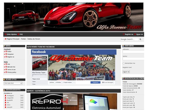 Screenshot von alfaromeoteam.com
