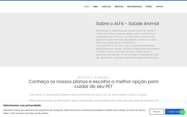 Screenshot of alfasaudeanimal.com.br