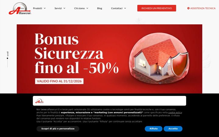 Screenshot of alfasecur.it