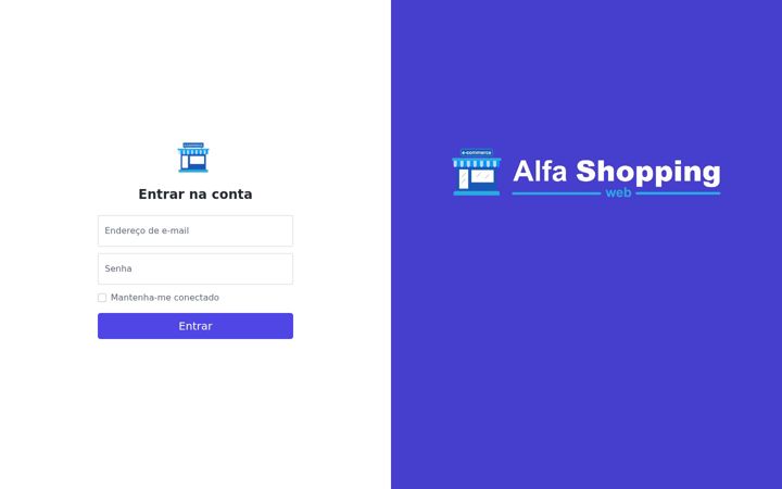 Screenshot of alfashoping.net.br