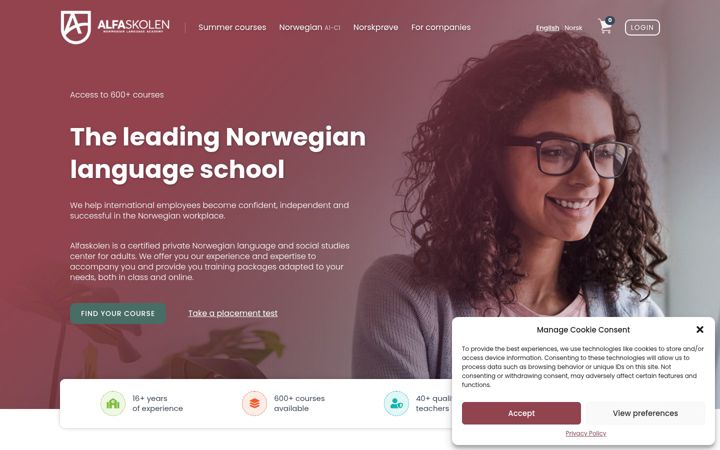 Ekraanipilt saidist alfaskolen.no