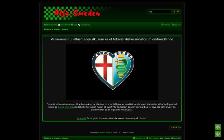 Screenshot of alfasmeden.dk