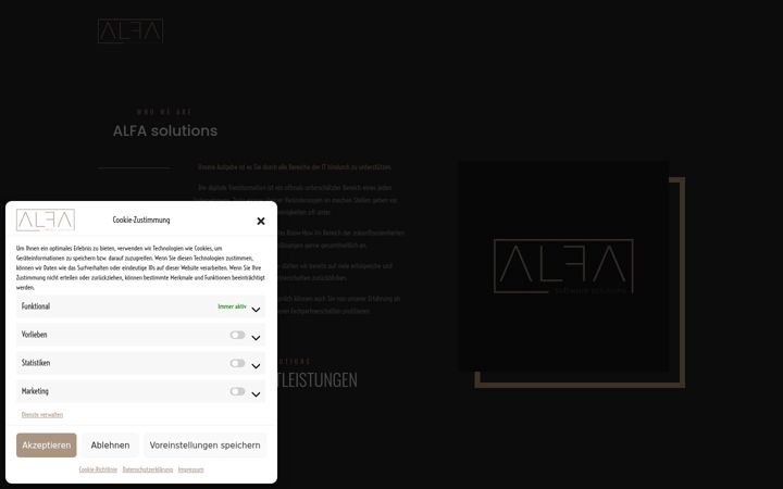 Screenshot of alfasolutions.at