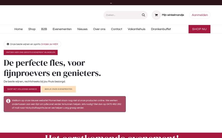 Screenshot of alfaspirits.be