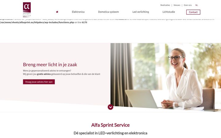 Ekraanipilt saidist alfasprint.eu