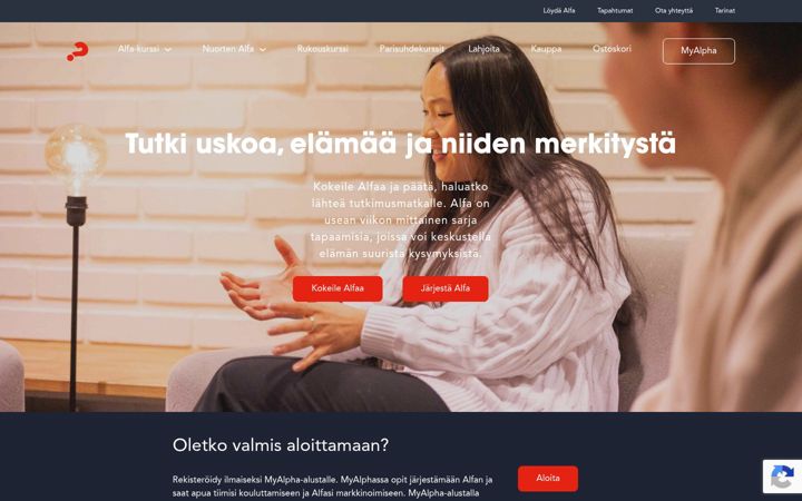 Capture d'écran de alfasuomi.fi