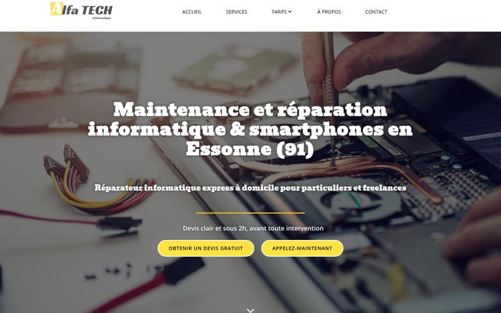 Screenshot of alfatech-informatique.fr