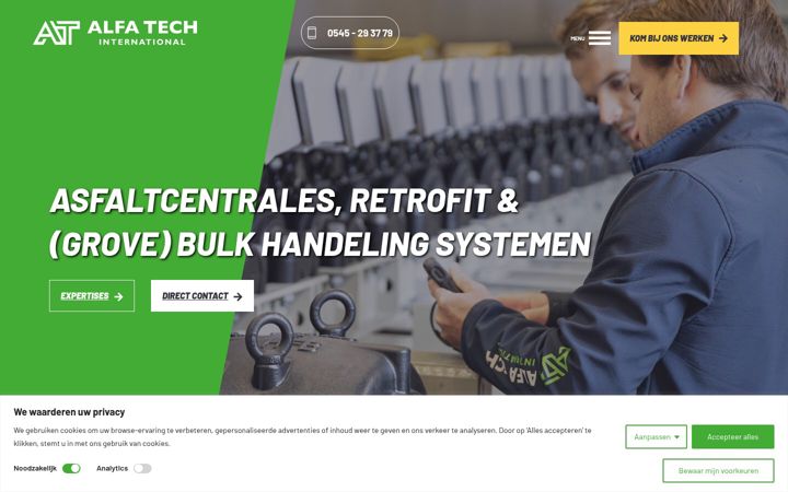 Screenshot of alfatechinternational.com