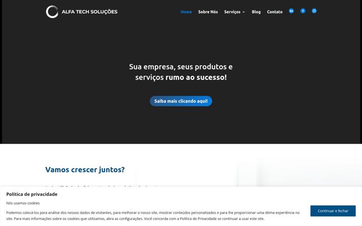 Screenshot of alfatechsolucoes.com.br