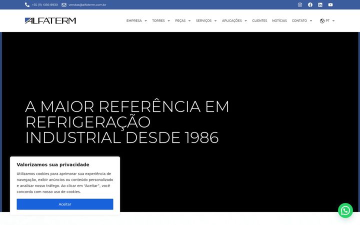 Screenshot of alfaterm.com.br