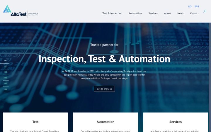 Screenshot of alfatest.ro