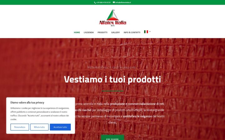 Screenshot of alfatexitalia.it